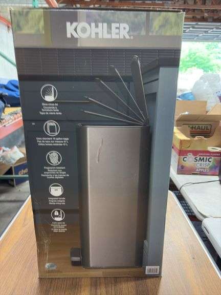 Kohler 13gal Stainless Steel Step Trash Can *NIB