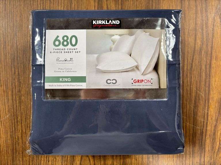 Kirkland Signature King Sheet Set & 2pk Sealy Down Alternative Pillows