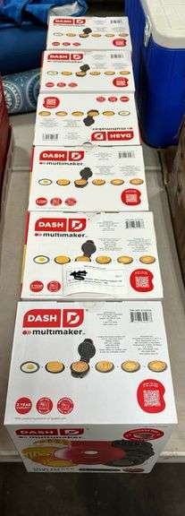 (6) Dash Multimaker Mini Waffle Makers w/ (7) Interchangeable Plates *NIB