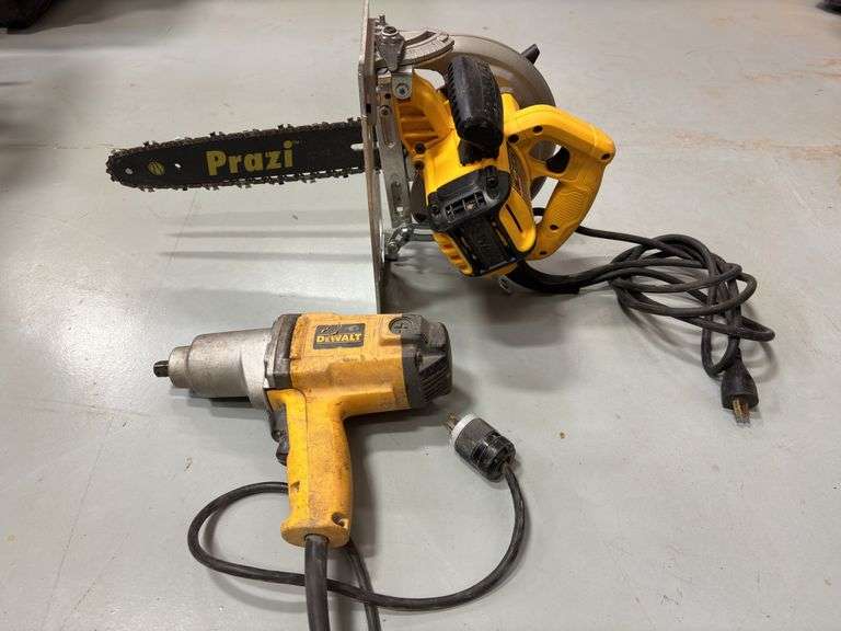 DeWalt Corded Type II Impact Wrench & Type I Corded 7-1/4" Circular Saw *Tested/Works