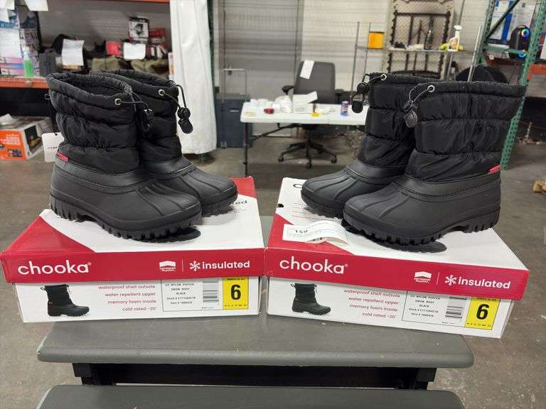 (2) Chooka Womens Waterproof Insulated Snow Boots (Black Size 6)