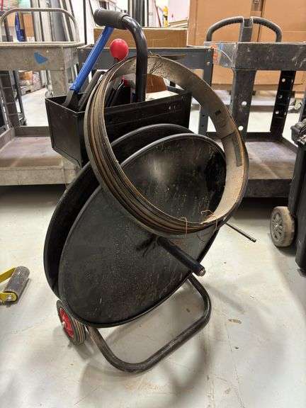 Steel Strapping Dispenser Cart w/ Assorted Hand Cutters