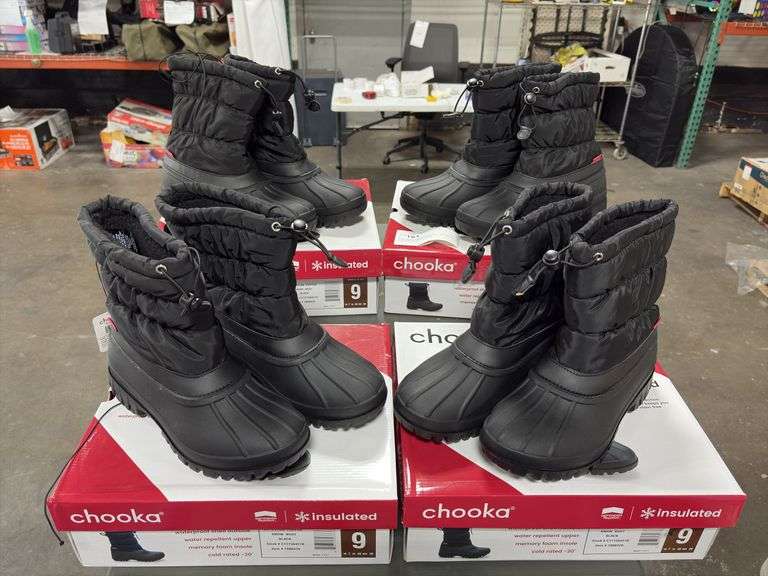 (4) Chooka Women’s Waterproof Insulated Snow Boots (Black Size 9)