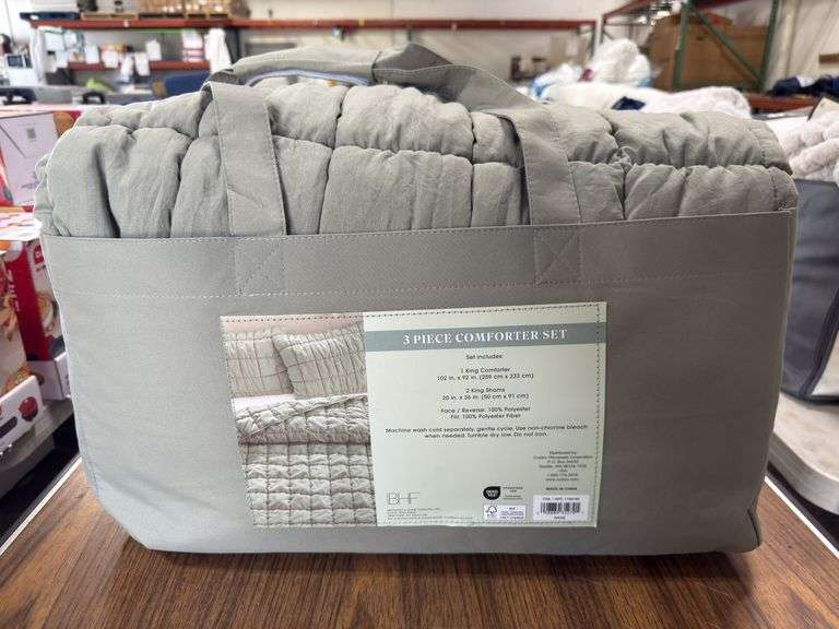 BHF 3pc King Comforter Set - Green