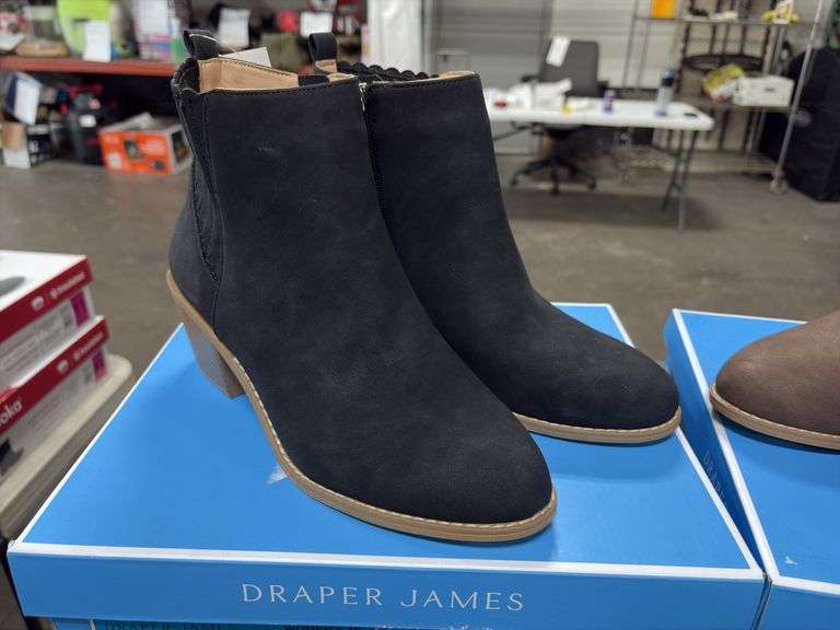 (2) Draper James Women’s Heeled Boots (Black & Brown Size 10)