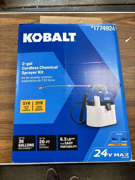 Kobalt 2gal Cordless Chemical Sprayer Kit w/ Battery