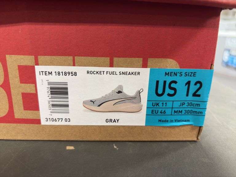 (2) Puma Rocket Fuel Sneakers (Gray Size 12/ 11) & (1) ZIP C Sneaker (Black Size 13)
