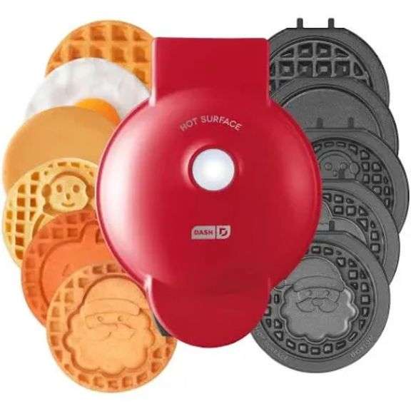 (5) Dash Multimaker Mini Waffle Makers w/ (7) Interchangeable Plates *NIB