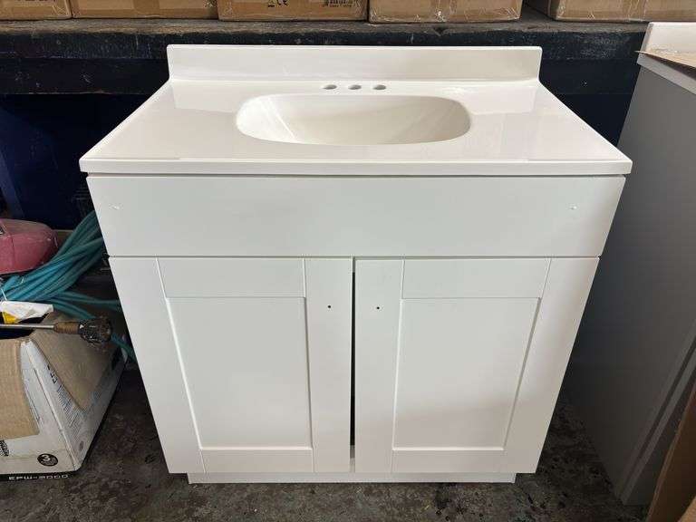 Project Source 30 In Vanity with Top - White