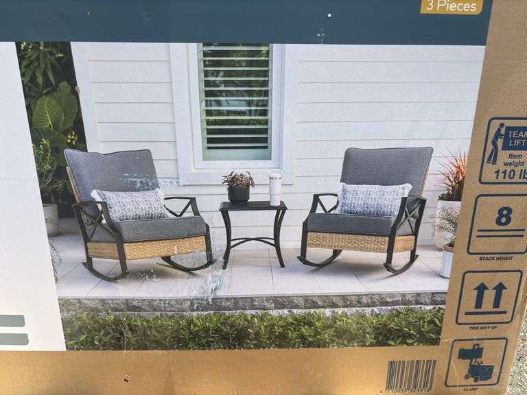 Style Selections Kenwood Wocker Conversation Set *MISSING HARDWARE