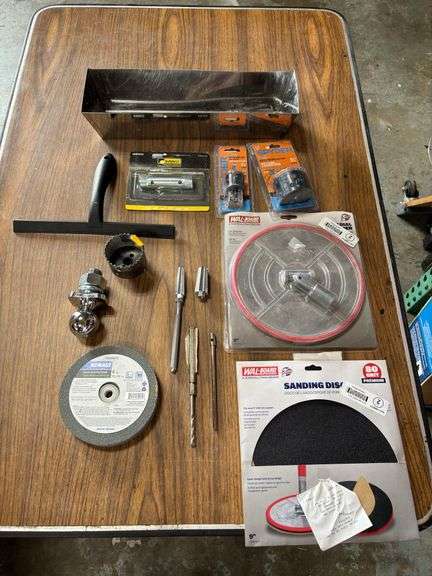 Box of Assorted Tools & Tool Accessories