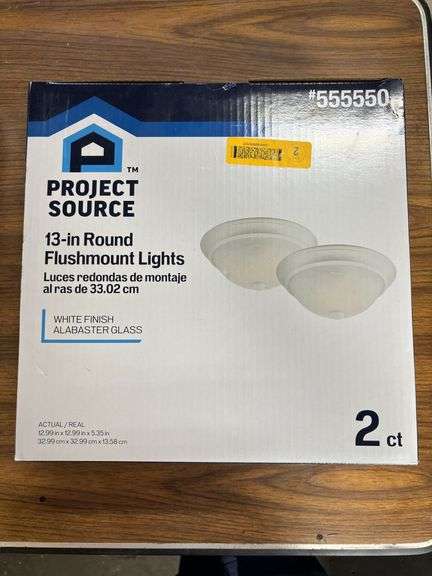 Project Source 13" Round Flushmount Lights, 15" LED Flushmount Light & 17" LED Flushmount Light
