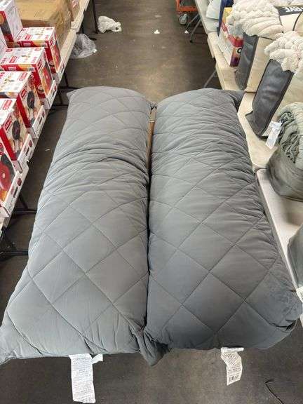 (2) Grey Body Pillows