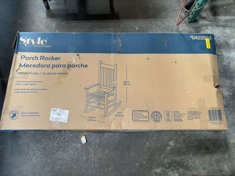 Style Selections Porch Rocker - White
