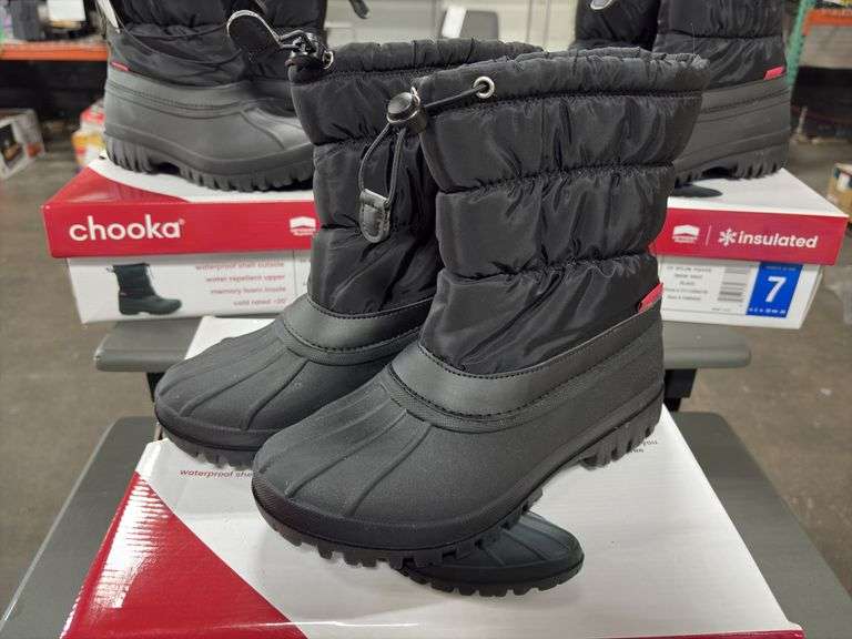 (3) Chooka Women’s Waterproof Insulated Snow Boots (Black Size 7)