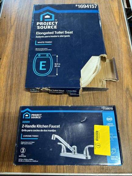 Project Source Dover 2-Handle Kitchen Faucet & Elongated Toilet Seat