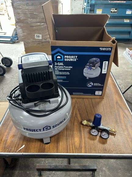 Project Source 3gal Portable Pancake Air Compressor