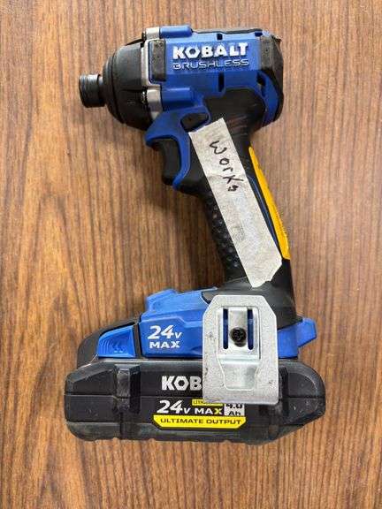 Kobalt 24v 1/4" Brushless Impact Wrench w/ (2) Batteries