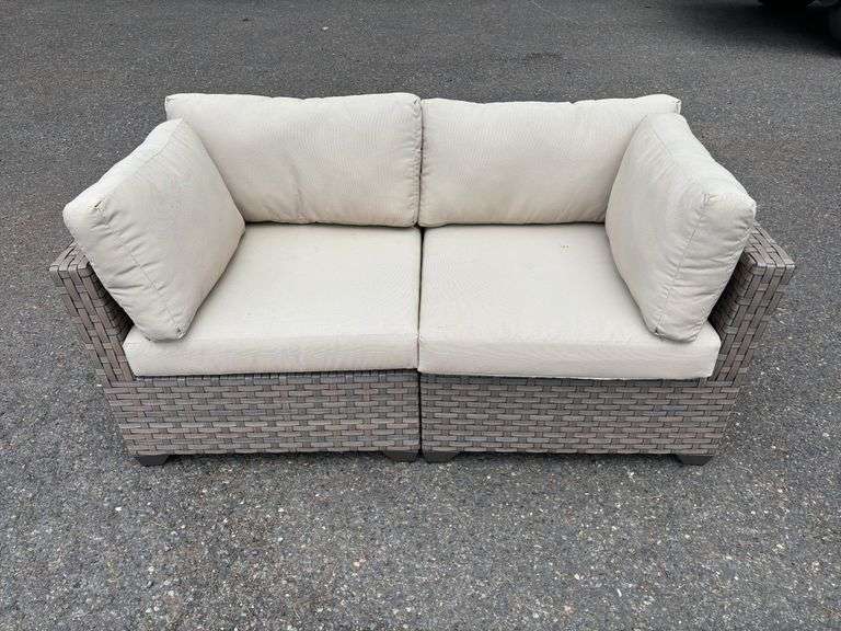 TK Classics Medium Brown 2-Piece Patio Couch Set *NIB