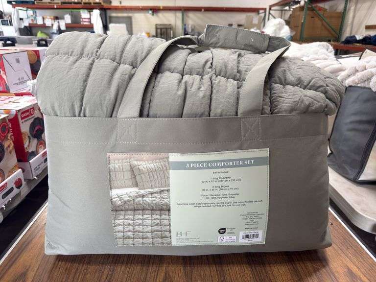 BHF 3pc King Comforter Set - Green