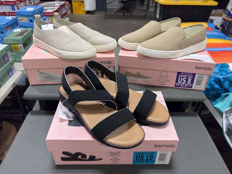 (3) Kensie Womens Slip Ons / Sandals - SEE DESCRIPTION -