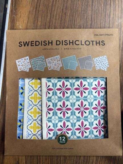 12pk Swedish Dishcloths & (4) Progressive Food Storage Containers