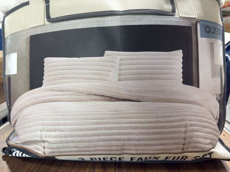 Frye 3pc Queen Comforter Set - Cream