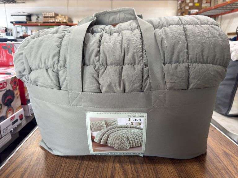BHF 3pc King Comforter Set - Green