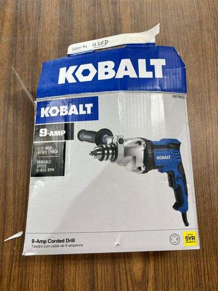 Kobalt 9amp 1/2" Keyed Chuck Corded Drill