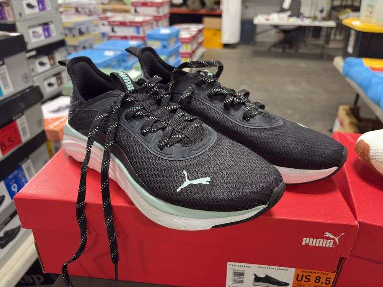 (2) Puma Women’s Sophia EVO Sneakers (Black Size 8.5 & Cream Size 8)
