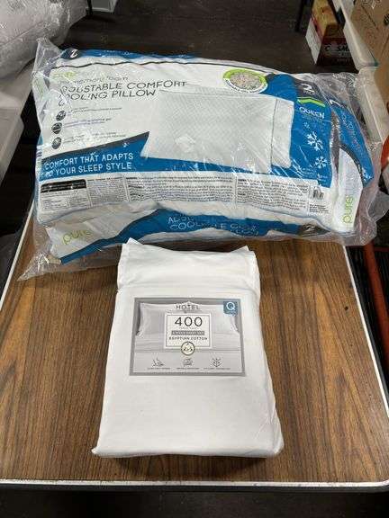 Hotel Signature Queen Sheet Set & 2pk PureLux Queen Adjustable Cooling Pillows