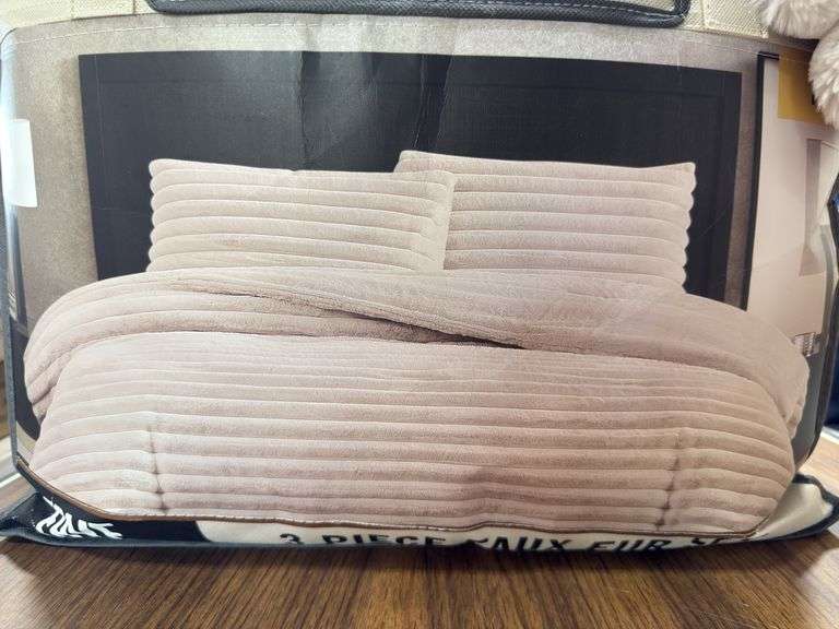 Frye 3pc King Comforter Set - Cream