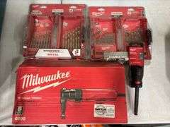 Milwaukee 16ga Nibbler, 23pc Cobalt Drill Bit Set, 23pc Titanium Drill Bit Set & Quik Lok 5-1/2" Extension