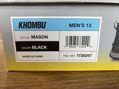 (3) Khombu Men’s Hybrid Winter Boots (Black Size 8/ 11/ 13)