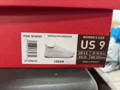 (2) Puma Women’s Sophia EVO Sneakers (Black Size 9 & Cream Size 9)