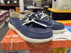 (1) JSport Women’s Memory Foam Slip On (Navy Size 6) & Waterproof Boot (Black Size 9)