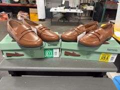 (2) Kensie Women’s Padded Gitty Loafers  (Brown Sizes 6 and 7.5)