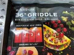 Blackstone 36” Propane Gas Griddle w/ Hood & Heat Shield & Window Guards