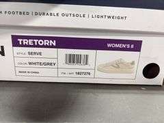 (3) Tretorn Women’s ‘Serve’ Sneakers (White/Gray Size 8/ 9)