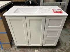 Style Selections 36” Vanity with Top & Mirror - White
