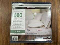 Kirkland Signature King Sheet Set & 2pk Sealy Down Alternative Pillows