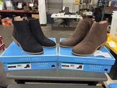 (2) Draper James Women’s Heeled Boots (Black & Brown Size 10)