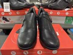 (4) JBU Womens Heeled Slip-On Clogs (Black Size 6/ 7.5/ 10)