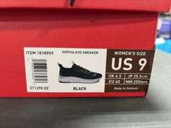(2) Puma Women’s Sophia EVO Sneakers (Black Size 9 & Cream Size 9)