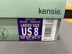 (2) Kensie Kayla B Heeled Chelsea Boots (1 Black Size 8 & 1 Brown Size 7)