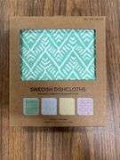 Blue Memory Foam Bath Mat, (3) Assorted Bath Towels, & 12pk Swedish Dishcloths