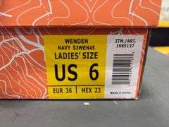 (1) JSport Women’s Memory Foam Slip On (Navy Size 6) & Waterproof Boot (Black Size 9)