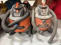 (2) Ridgid NXT Medium Wet/Dry Shop Vacuums *Tested/Works