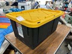 Greenmade 27gal Storage Tote, & (3) Greenmade Instaview 45qt Storage Totes
