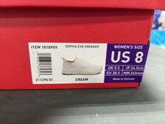 (2) Puma Women’s Sophia EVO Sneakers (Black Size 8.5 & Cream Size 8)